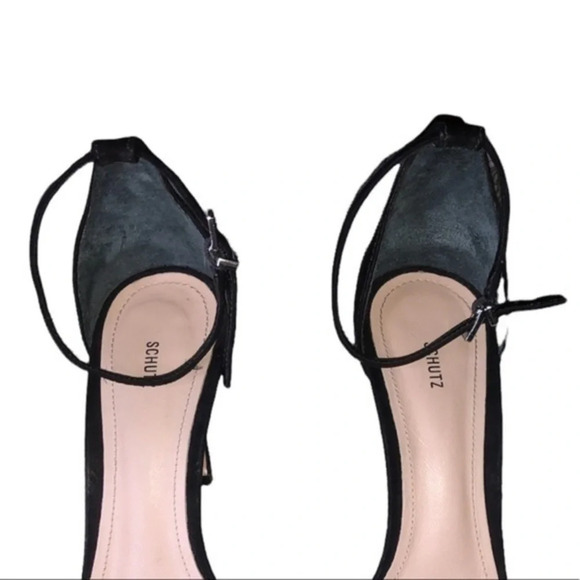 Schutz Rhana Black Ankle Strap Spring and Summer High Heels Size 8 - Picture 4 of 6